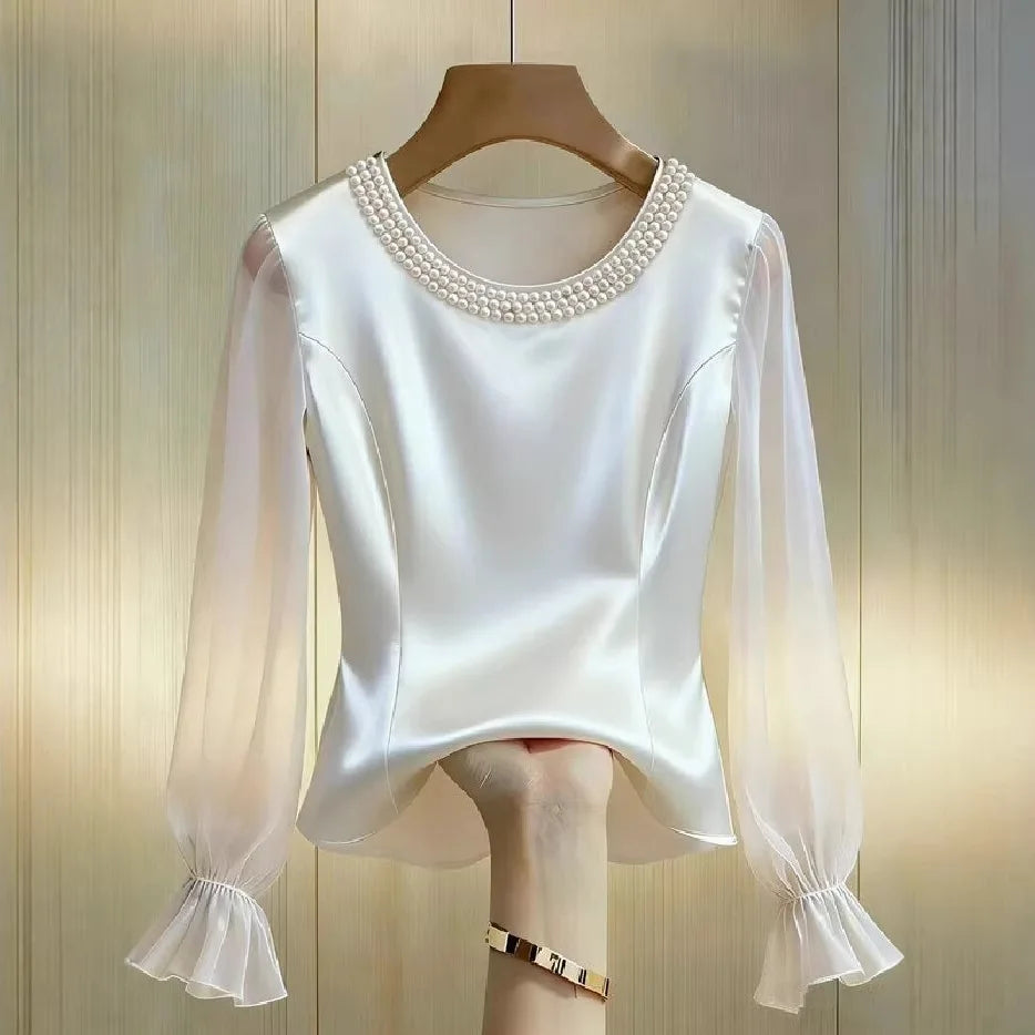 Alba Pearl Chiffon Blouse