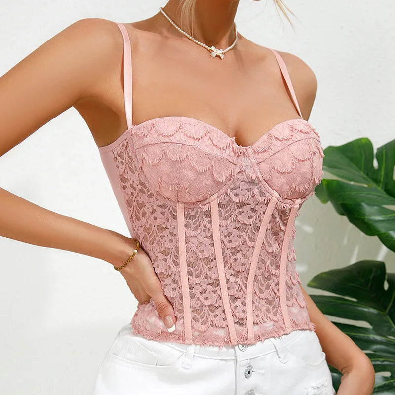 Amara Satin Bustier Top