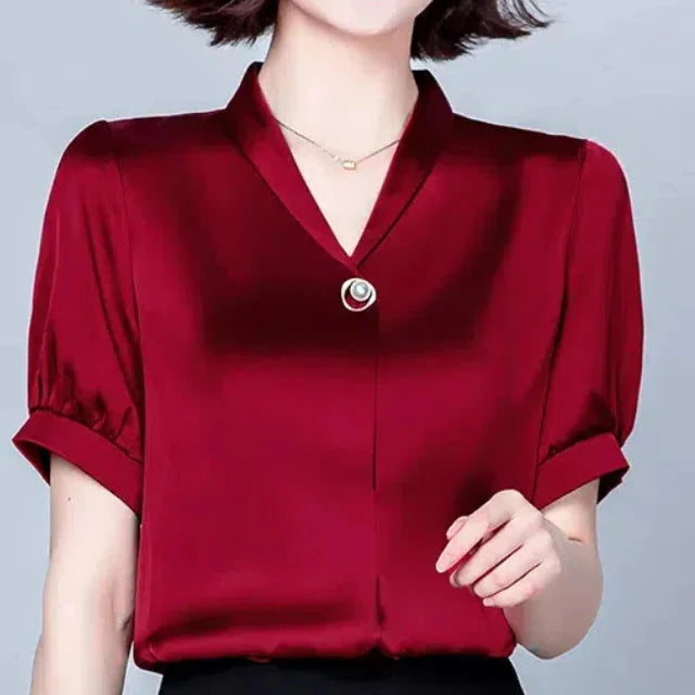 Liora Pearl Satin Blouse