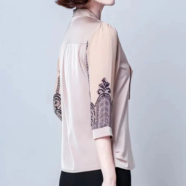 Clarisse Pearl Bow Blouse