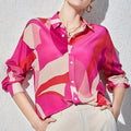Amara Abstract Silk Blouse
